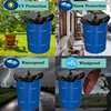 55 Gallon Drum Cover - 2 PACK Stretchable Adjustable Drum Cover with Drawstring, Water Storage Barrel Cover for Barrel Universal Rain Barrel, All Weather Protection
