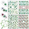 St. Patrick’s Day Nail Sticker Decals 4 Sheets Shamrock Luck of The Irish Green Nail Decals Self-Adhesive Nail Tips Decorations Lucky Clover Nail Design Stickers for Women Girls DIY Manicure