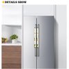 NETILGEN 4 PCS Fashion Brown Flower Refrigerator Door Handle Covers Washable Anti-Skid Protector for Fridge Oven Keep Off Fingerprints Liquid Oil Stain Food Spot
