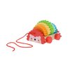 Petit Collage Rainbow Hedgehog Wooden Pull Toy