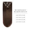 YILITE Clip in Hair Extensions 100% Remy Human Hair 8Pcs 120 Gram Double Weft Straight Real Human Hair Straight Clip in Hair Extensions for Women (20inches #2 Darkest Brown)