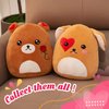 CozyWorld Puppy Dog Plushie Stuffed Animals Plush Pillow Soft Cuddly Toy Heart Love You Dog Valentine’s Birthday Gifts for Boys Girls 11.5 Inch