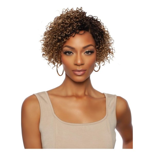 Mane Concept Red Carpet Synthetic Tight Perm Curl Deep Part HD Lace Front Wig - RCMS283 SPIKE (F1B/30)