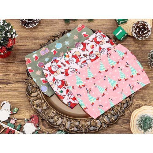 Bohend Christmas Headbands Stretch Knotted Headbands 3Pcs Head Bandana Non Slip Elastic Snowman Head Bands Workout Yoga Sweatband Hair Accessories for Women and Girls (B)