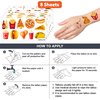 96 PCS Cute French Fast Food Hamburger Fries Pizza Temporary Tattoos Themed Birthday Party Decorations Supplies Favors Decor Yummy Tattoo Stickers Gifts For Kids Boys Girls School Prizes Carnival