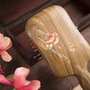 TAN MUJIANG Natural Wooden Paddle Hair Brush- Eco-Friendly 100% Wood Detangling Hairbrush for Women Men and Kids - Reduce Frizz and Massage Scalp