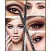 LYSdefeu 2Pcs Black Waterproof Smudge-proof Gel Eyeliner Pencil, Fade-Proof Eye Liner Pencil Soft Smooth Easy-to-Sharpen Pencil for Women Cat Eye/Smoky Eye Makeup with Pencil Sharpener