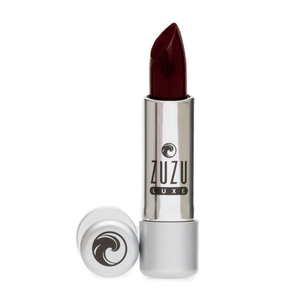 Zuzu Luxe Lip Color Lipstick (Femme Fatale - Deep Red/Cool Crème), Natural Hydrating Lipstick, Paraben Free, Vegan, Gluten-free, Cruelty-free, Non GMO, 0.13 oz