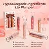 Lip Plumping Gloss, Juicy & Glossy Lip Gloss Set for Women,Moisturising Lip Tint Stain, Lip Oil Glossy Shimmer, Hydrating Mirror Liquid Lipstick,Velvet Lip Glaze, Lip Makeup Gifts