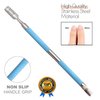 Cuticle Pusher Dual Sided - Sharp Edge Spoon Shaped Double Ended Cuticle Pusher Remover Cleaner Surgical Medical Grade Stainless Steel Manicure Pedicure Nail Art Care Tool Set (Blue) By Krisp Beauty