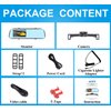 Backup Camera Mirror HD 1080P - Plug and Play Easy Set up Color Night Vision Rear View Mirror with License Plate Camera for Car Truck SUV Waterproof DIY Guide Lines AMTIFO A1
