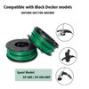 DF-080 Spool Trimmer Replacement Spools Compatible with Black Decker GH1000 GH1100 GH2000 Weed Eater String, DF-080 Spool Line Refills, Dual Line Edger Parts 30ft 0.080 inch (8 Pack spools)