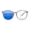 LAMBBAA Vintage Round Progressive Multifocal Presbyopic Glasses, Anti-Blue Light Glasses for Men Women Readers (+0.00/+2.50 Magnification)