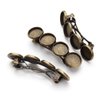 Snap Hair Clips 5 Pcs Bronze Hair Clip Round Settings Blank Hairgrip Base Trays Bobby Hair Barrette Bezel Holder For DIY Headdress Jewelry Making Accessories 12mm Metal Hair Clips