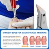 BEZOX Toenail Clippers for Ingrown Toenail Prevention, Straight Blade Podiatrist Nail Clippers for Thick Nails, Ergonomic Fingernail Clipper Ingrown Toenail Treatment for Seniors - Red