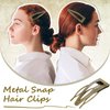 Chinco 24 Pcs Double Grip Hair Clips Metal Snap Hair Clips Women Hair Barrettes for Hair Making, Salon Supplies (Ancient Bronze,2.8 Inch)