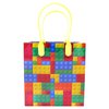Tiny Mills Building Blocks Brick Party Favor Bags Treat Bags with Handles Birthday Party Goody Bags Candy Bags Pack of 12