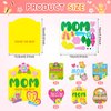Oudain 24 Pcs Mother's Day Banner Craft Kit DIY Mother's Day Craft for Kids Mother's Day Projects for Kids Home School Classroom Fun Activities DIY Mother's Day Gift Craft for Kids (Colorful Styles)