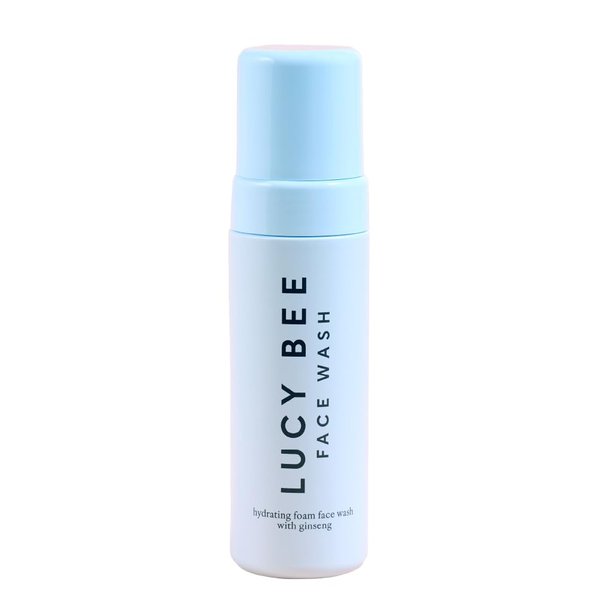 Lucy Bee Hydrating Foam Face Wash | Lightweight Gentle Facial Cleanser | Dermatologist Approved for Sensitive Skin | 200+ Pumps | Certified Natural, Vegan & Palm Oil Free | 5.07 fl oz.