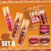 gcdat 3 Colors Lip Plumping Booster, Lip Plumper Gloss, Duck Plump High Pigment Plumping Lip Gloss with Spicy Ginger, Vegan Lip Makeup, 4.8ml Each (Set B, 3 PCS)