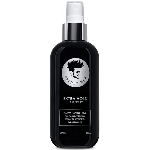 Avenue Man Extra Hold Fast Drying Hairspray with Herbal Extracts (8.5 oz) - All Day Firm Hold for All Hair Types, Paraben-Free