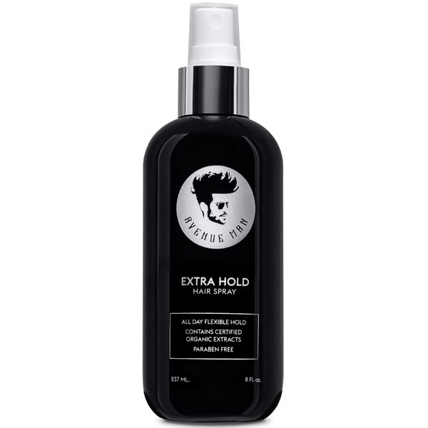 Avenue Man Extra Hold Fast Drying Hairspray with Herbal Extracts (8.5 oz) - All Day Firm Hold for All Hair Types, Paraben-Free