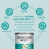 Designer Wellness Designer Whey Natural 100% Whey Protein Powder with Probiotics , Fiber, and Key B-Vitamins for Energy, Gluten-free, Non-GMO, French Vanilla 12 oz