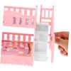 TOYANDONA Dollhouse Furniture Bunk Bed, 1:12 Artificial Bed Miniature Bunk Bed, Mini House Bed Model with Ladder, Mini Doll Bedroom Furniture, for Kids, Children