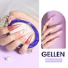 Gellen Gel Top Coat - 18ml 3pc Gel Base and Top Coat Matte & Glossy Top Coat for Gel Nail Polish,No Wipe Clear Gel Top Coat Gel Base Coat Nail Polish Soak Off UV Lamp Gel Polish Set for Starter