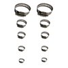 Hose Clamp, 10 Pack 304 Stainless Steel Adjustable 6-51mm Range Worm Gear Hose Clamp, Fuel Pipe Clamps for Automobiles, Pipelines and Mechanical Application