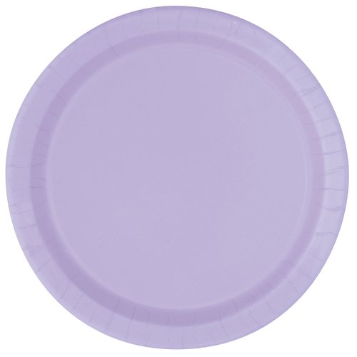 Lavender Solid Round Dinner Plates - 9" (Pack of 16) - Premium Quality - Perfect For Parties & Events
