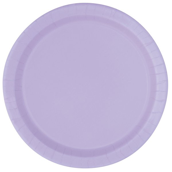 Lavender Solid Round Dinner Plates - 9" (Pack of 16) - Premium Quality - Perfect For Parties & Events