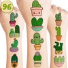 Cactus Temporary Tattoo Birthday Party Decorations Supplies Party Favors 96PCS Tattoos Stickers Cute Kids Girls Boys Gifts Classroom School Prizes Themed