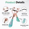 Eyelash Curler for Hooded Eyes,Euramerican,Asian, Jpanese C-curl, 2 Packs Eyelash Curler Refill Pads Compatible with Shiseido,Tweezerman,Shu uemura,Kevyn Aucoin,e.l.f