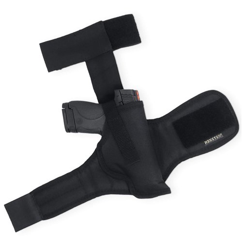 Ankle Concealed Carry Gun Holster - by Houston Gun Holsters - Fits: Glock 26/27 / 33, S&W M&P Shield, Springfield XDS, Most Compacts 9/40 mm - Concealed and Comfortable to use (68E) (Right)