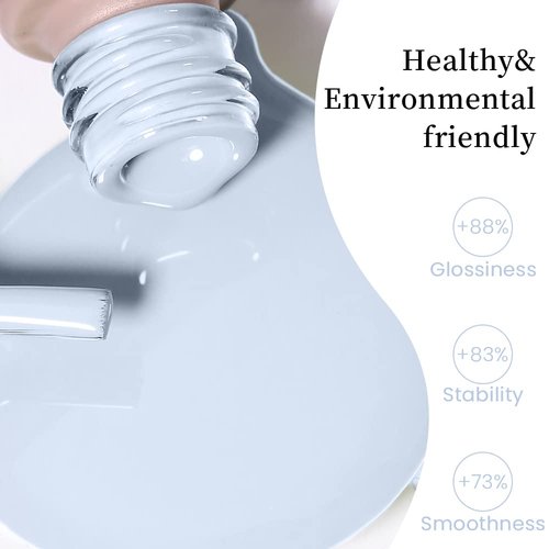 MAYCHAO 15ML Blue Gel Nail Polish 1Pc Baby Blue Gel Polish Soak Off UV LED Nail Polish Nail Art Starter Manicure Salon DIY at Home, 0.5 OZ