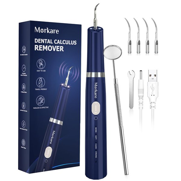 Plaque Remover for Teeth, Tartar Remover for Teeth 3 Modes and 4 Heads, Teeth Cleaner for Home