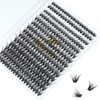 Xaena 280pcs 40D-0.07 D-MIX 9-16mm DIY Eyelash Extension Individual Cluster Lashes and Bottom Lashes Mixed Pack, Soft Grafting Fake False Eyelashes Bunche (40D-0.07D-9-16MIX)