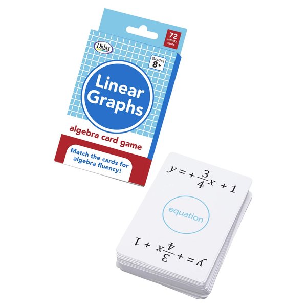 Didax Linear Graphs Algebra Card Game,White