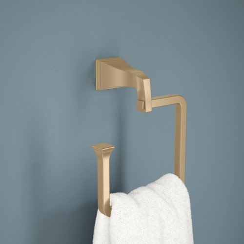 Delta Faucet Dryden Towel Ring, Champagne Bronze, Bathroom Accessories, 75146-CZ 3.50 x 6.00 x 3.50 inches