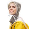 12 Pieces Rain Bonnet with Visor Clear Plastic Rain Hats Waterproof Rain Scarf for Women Lady Rain Wear
