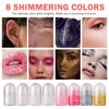 Roll-on Body Glitter Gel, Mardi Gras Mermaid Sequins Holographic Face Glitter Paint， Hair Glitter Gel Festival Accessories,Rave Party &Halloween Body Glitter Makeup for Women (#01)