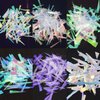 6 Box Aurora Nail Foil Stickers, Colorful Glass Paper Holographic Transfer Decals, Shiny French Art Supplies for Acrylic Nails, Manicure Nail Foil Transfer Stickers Set, Girls DIY Nail Decals for