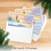 Designer Greetings Red Farm Studios Boxed Christmas Cards, Snowy Lighthouse Coastline (Box of 18 Nautical/Coastal Holiday Cards with White Envelopes), (125-00848-000)