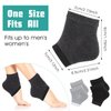 Sibba 3 Pairs Moisturizing Heel Socks Ventilate Gel Heel Open Toe Socks Soft Silicone Socks for Dry Hard Cracked Skin Breathable Reusable SPA Foot Protector Day Night Care Skin