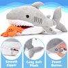 G.C Light Up Shark Plush Toy Stuffed Animal Kids Sea Creatures Toys Toddlers Glow Shark Plushie & Octopus Lobster Crab Turtle Ocean Animals Birthday Gifts for Boys Girls 3 4 5 6+