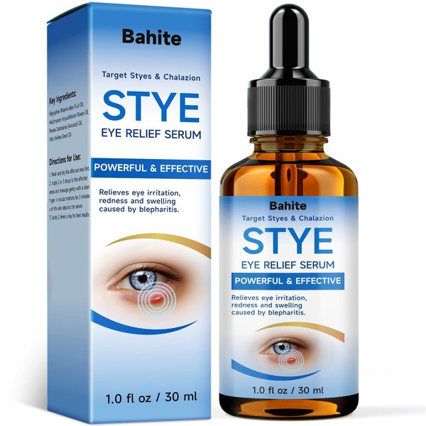 Stye Eye Treatment, Eye Stye Remover Drops, Gentle Relief for Chalazions, Blepharitis, Eyelid Bumps, Natural & Non-Irritating, Fast Acting Soothing, 30ml