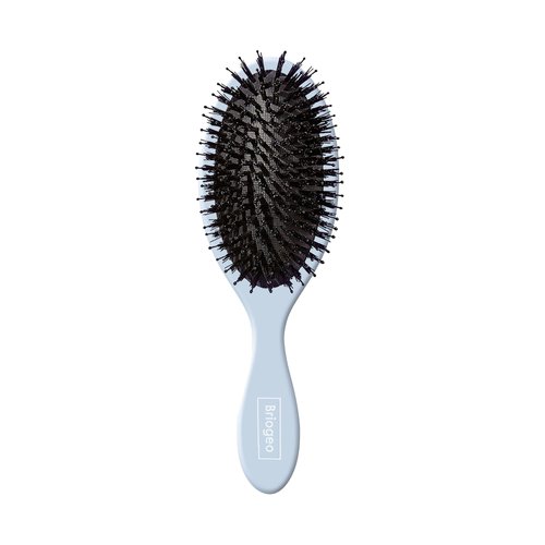 Briogeo Vegan Boar Bristle Hair Brush, For Long, Short, Thick, Thin, Curly, Wavy, Straight Hair, Gently Detangles, Cruelty-Free