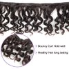 Molefi Brazilian Funmi Hair Curly Wave 4 Bundles Human Hair Black Hair Extensions Short Curly Weave Spiral Curl 8 inch Bundles 50g/pc #1B (8 8 8 8 Inch)