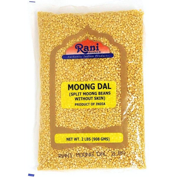 Rani Moong Dal (Split Mung Beans Without Skin) Lentils Indian 32oz (2lbs) 908g ~ All Natural | Gluten Friendly | Non-GMO | Kosher | Vegan | Indian Origin